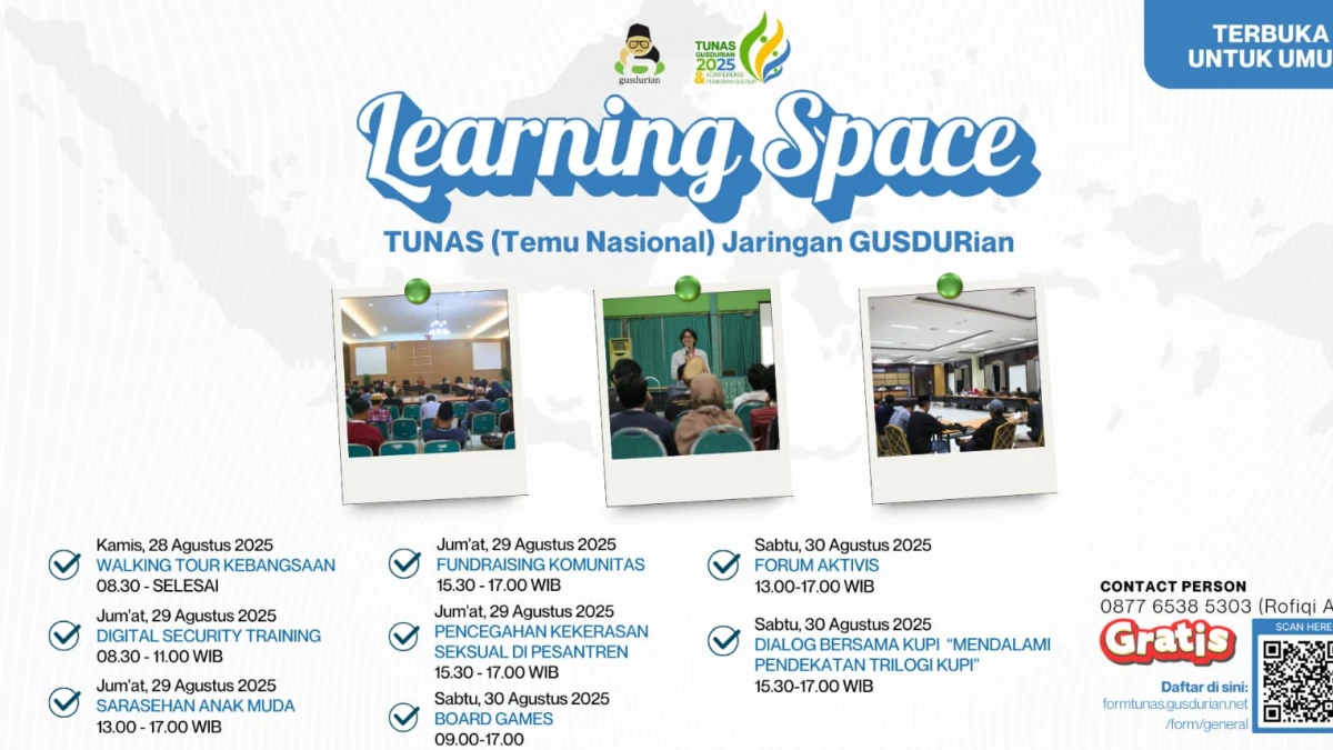 Temu Nasional GUSDURian Hadirkan Ruang Belajar Pencegahan Kekerasan Seksual di Pesantren, hingga Digital Security Training