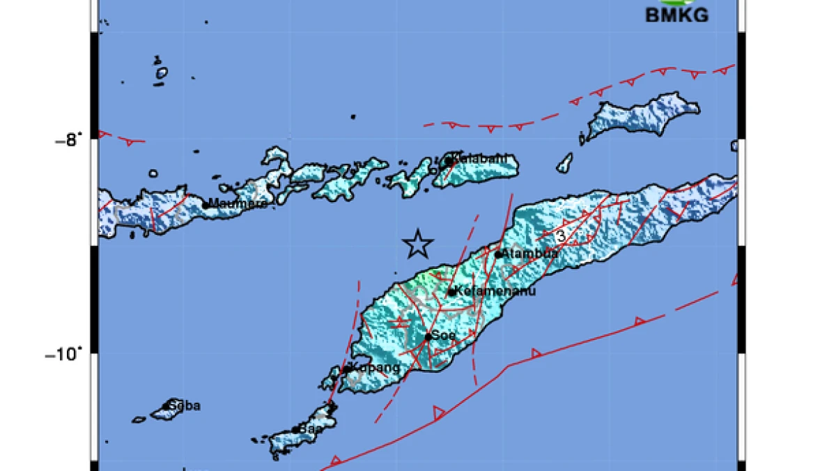 Gempa Bumi Berkekuatan 6,0 Guncang NTT, Tidak Berpotensi Tsunami