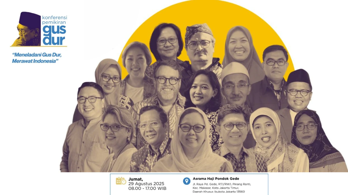 Konferensi Pemikiran Gus Dur Digelar Pertama Kali, Hadirkan Pramono Anung, Sinta Nuriyah, Mahfud MD hingga Greg Barton