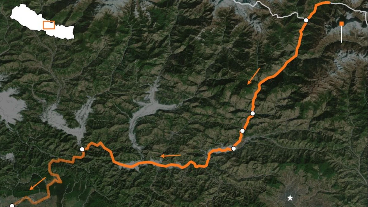 Citra Satelit Ungkap Longsoran Batuan Dasar dan Gletser di Perbatasan Nepal-Tibet yang Picu Banjir