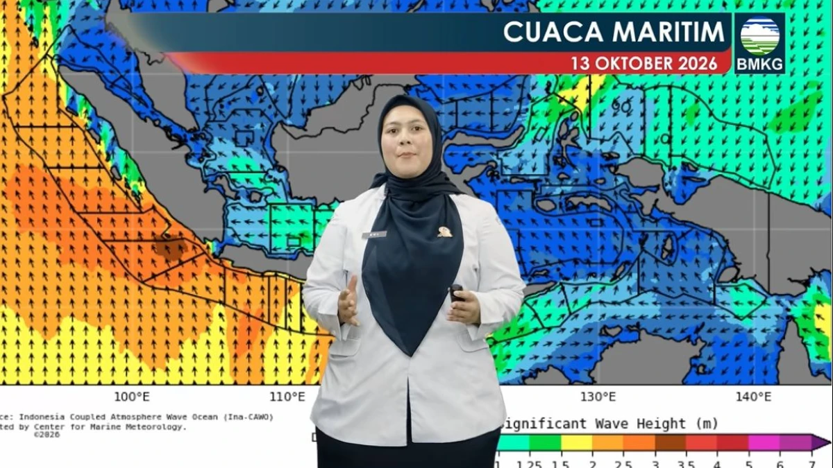 Potensi Gelombang Laut hingga 4 Meter dan Banjir Rob Sejumlah Wilayah, Selasa 13 Oktober 2026