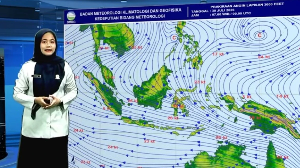 Prakiraan BMKG 30 Juli 2026: Bengkulu dan Pontianak Berpotensi Hujan Petir, Jakarta Diguyur Hujan Ringan