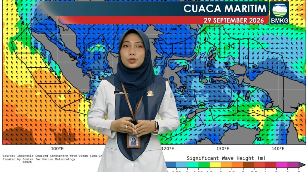 Hujan Ringan hingga Gelombang Tinggi Berpotesi Terjadi di Banyak Wilayah pada Selasa 29 September 2026