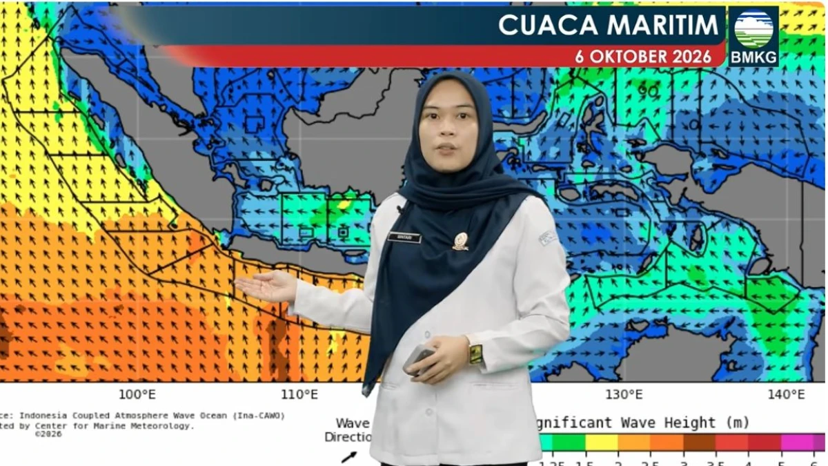 Waspada Potensi Hujan Beragam Intensitas dan Banjir Pesisir pada Selasa 6 Oktober 2026