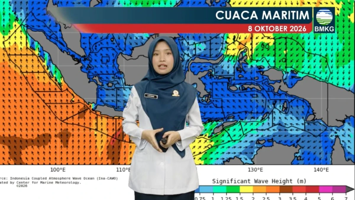 Prediksi Hujan Lebat Lokal dan Gelombang Tinggi hingga 4 Meter pada 8 Oktober 2026