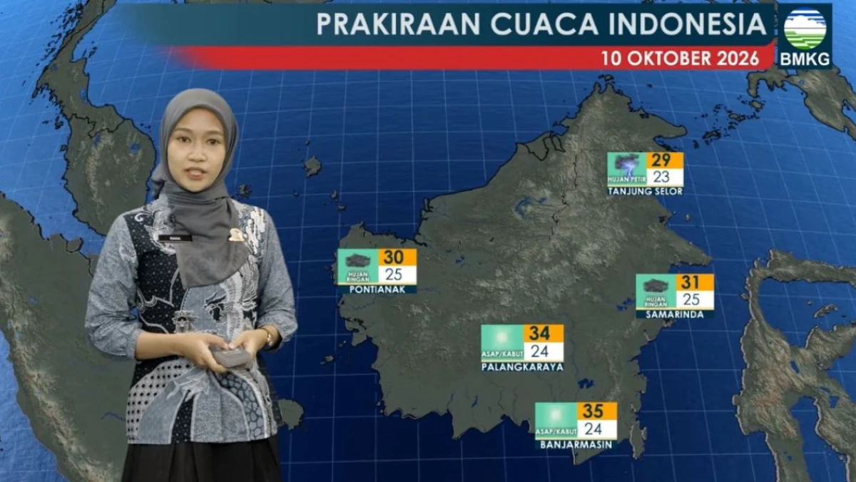 Prediksi Hujan di Sumatra, Jawa, Kalimantan, hingga Papua pada Sabtu 10 Oktober 2026