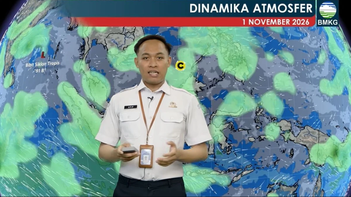 BMKG Prakirakan Hujan di 28 Wilayah Indonesia pada Minggu 1 November 2026