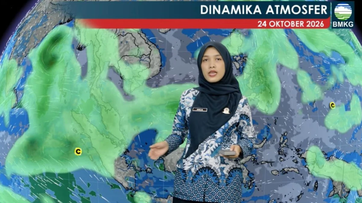 Sejumlah Daerah Berpotensi Hujan pada Sabtu 24 Oktober 2026, Tanjung Selor Waspada Petir