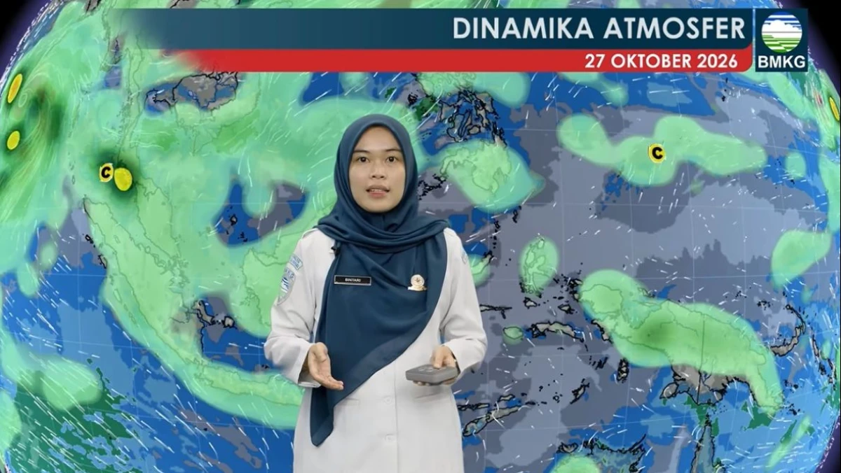 BMKG Prediksi Hujan di Sejumlah Wilayah Indonesia pada 27 Oktober 2026, Waspadai Hujan Petir