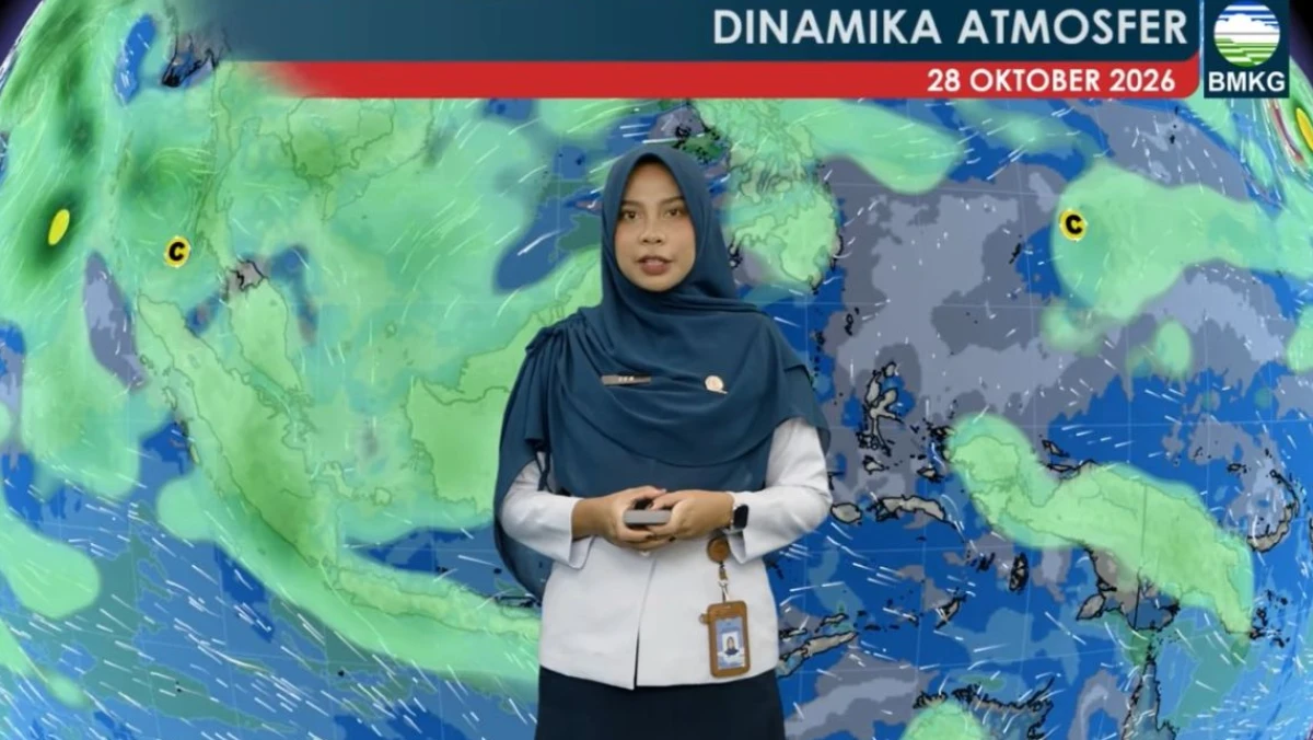 Daftar Wilayah Diprediksi Alami Hujan Petir, Gelombang Tinggi, Banjir Rob pada Rabu 28 Oktober 2026