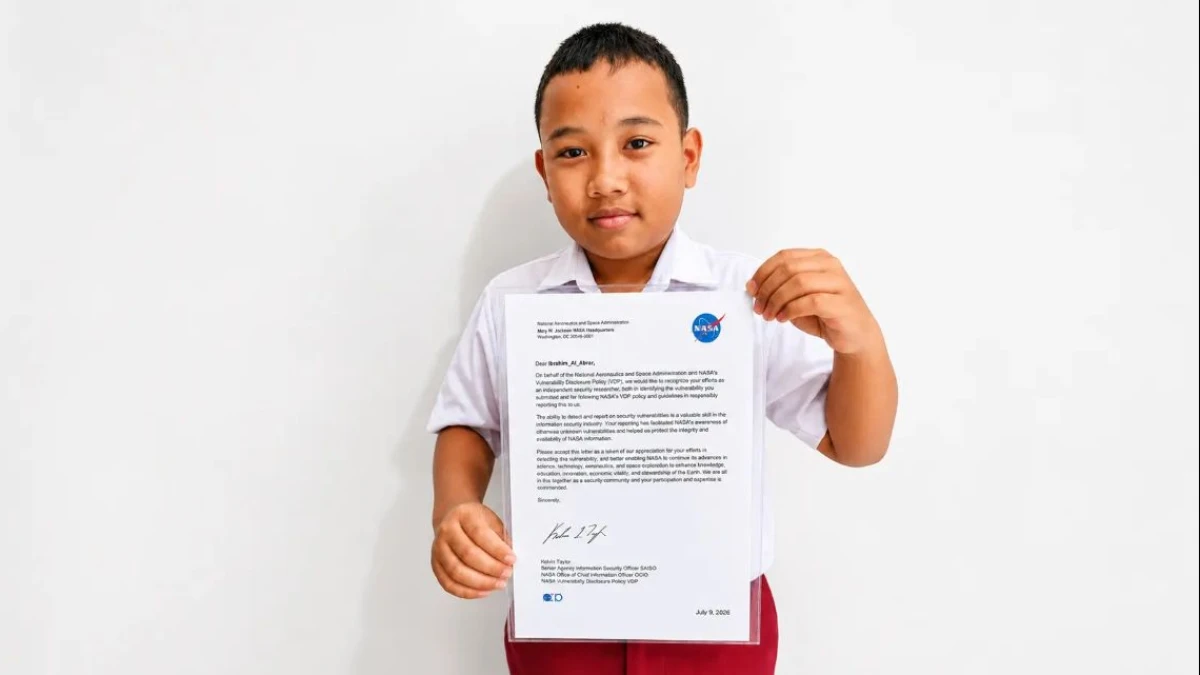 Siswa SD Asal Boyolali Temukan Celah Keamanan di Domain Publik NASA, Belajar Otodidak Lewat YouTube dan AI