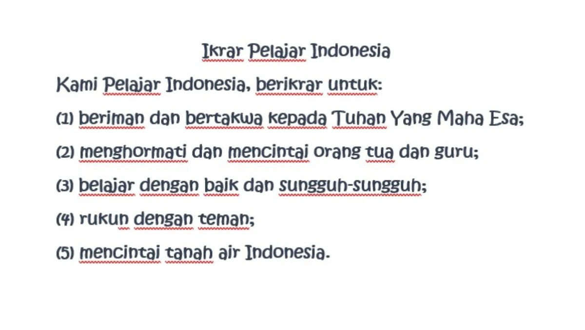 Teks Lengkap Ikrar Pelajar Indonesia yang Wajib Dibacakan dalam Upacara Bendera