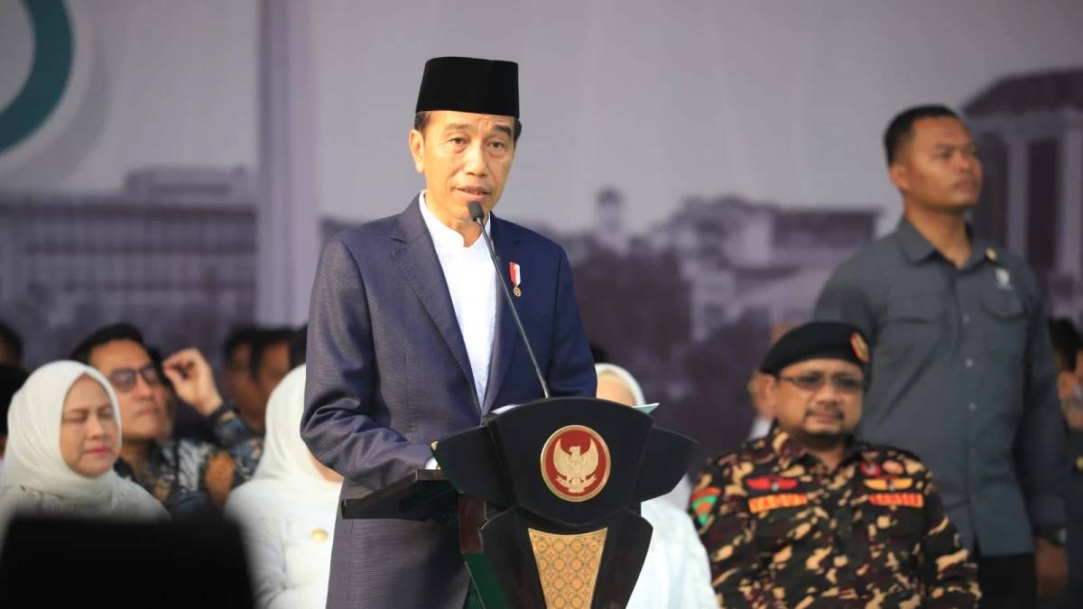 Jadi Pembina Apel Akbar Hari Santri, Presiden Jokowi: Sejak Zaman Perjuangan Terbukti Santri Pilar Kekuatan Bangsa