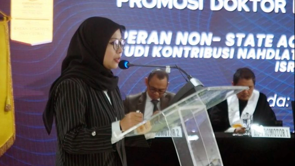 Promosi Doktor, Ning Ervi Ungkap Peran NU sebagai Aktor Non-Negara dalam Resolusi Konflik Israel-Palestina