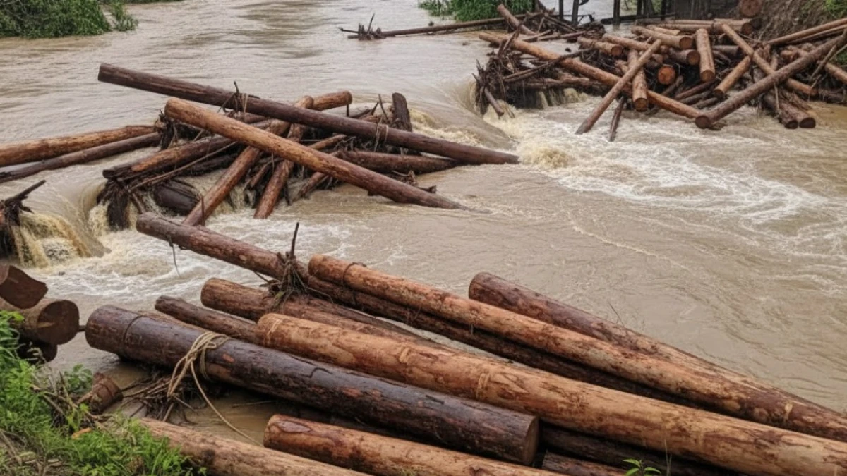 Hukum Memanfaatkan Kayu Gelondongan Sisa Bencana