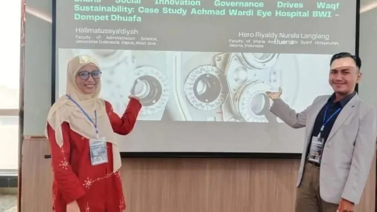 Konferensi Internsional, Mahasiswa UIN Jakarta Presentasikan Hasil Penelitian Tata Kelola Wakaf Produktif di RS Mata Achmad Wardi