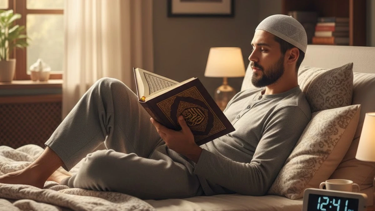 Hukum Membaca Al-Qur’an Sambil Rebahan