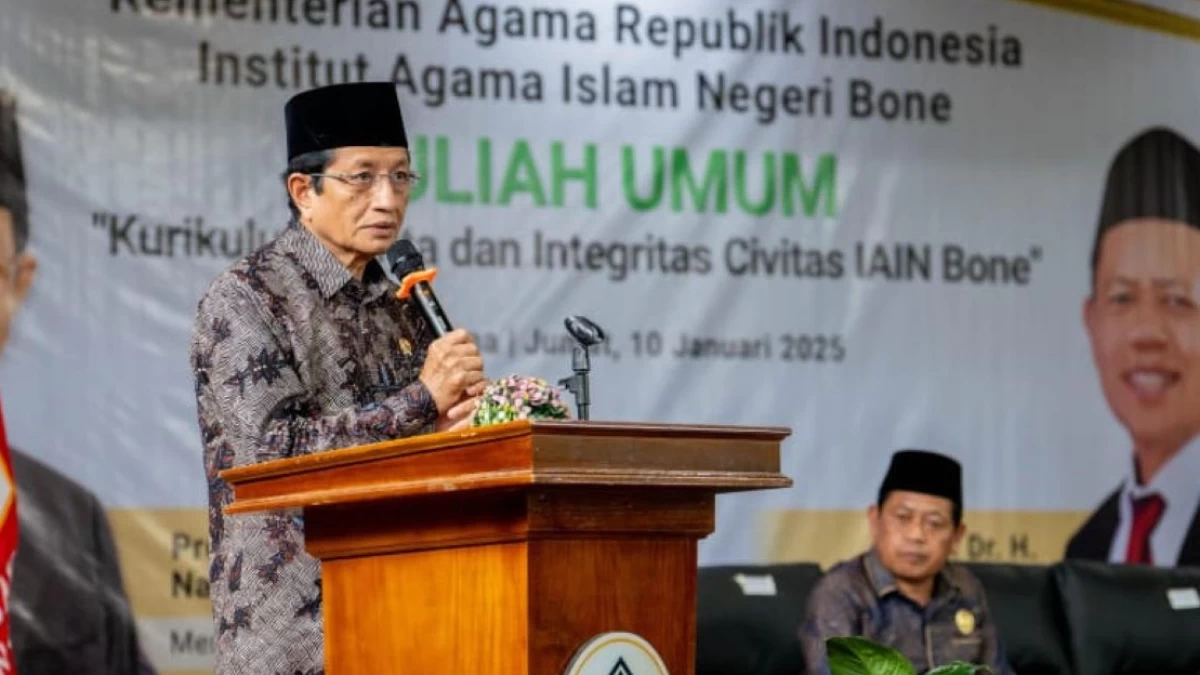 Isi Kuliah Umum, Menag Nasaruddin Umar Dorong IAIN Bone Tingkatkan Fasilitas dan Kualitas Akademik