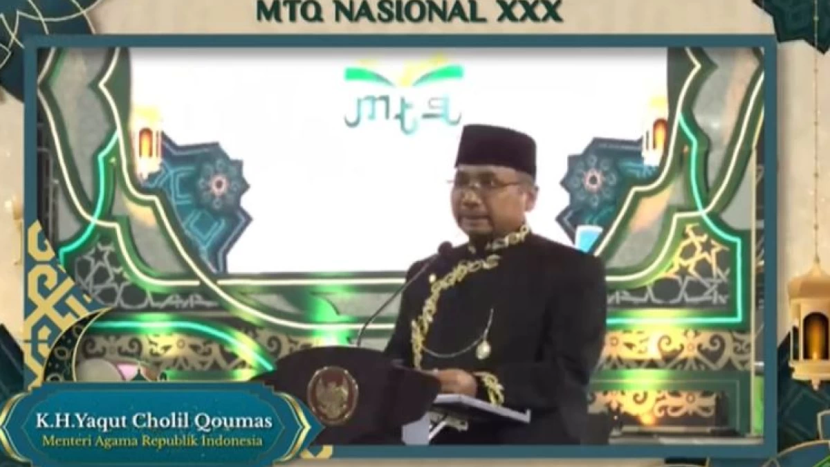 Menag Yaqut Nilai MTQ Nasional Ke-30 di Kaltim Simbol Sejarah Baru Indonesia