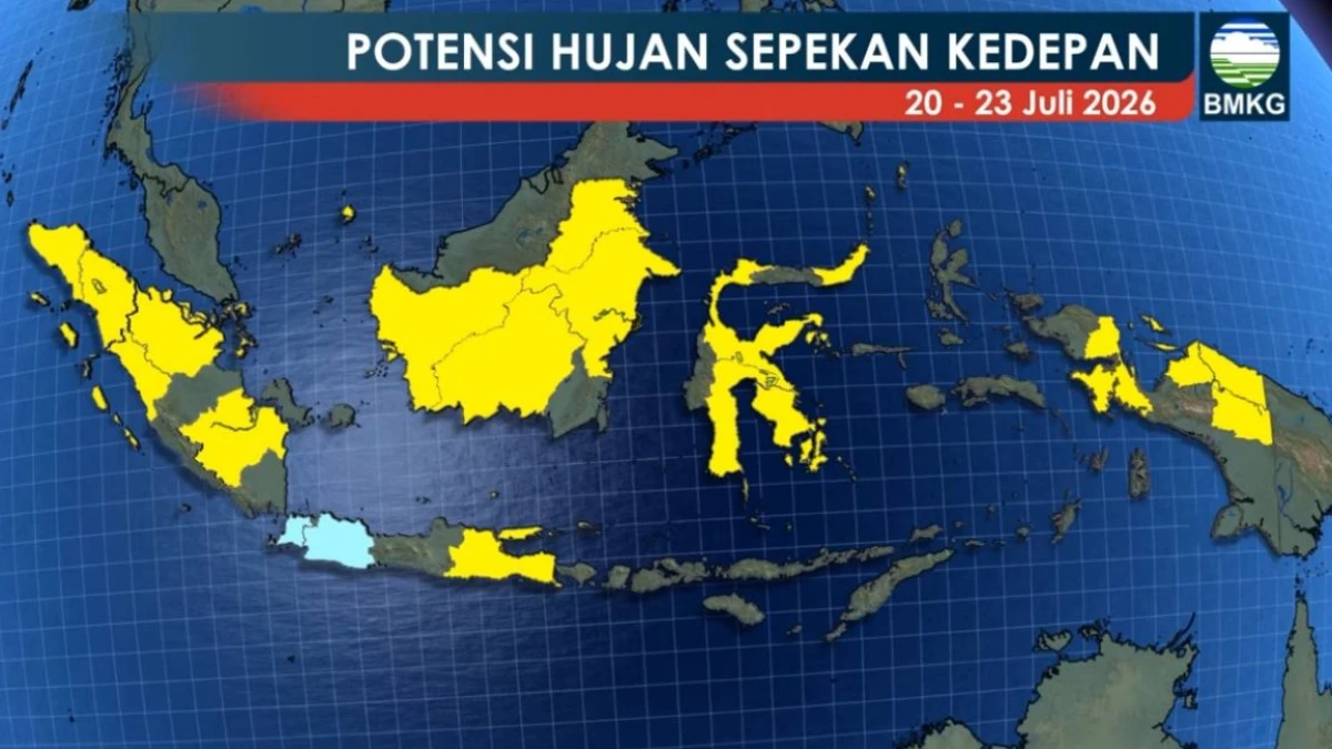 Kemarau Makin Meluas, Hujan Sedang Masih Berpotensi Terjadi di Sejumlah Wilayah hingga 23 Juli 2026