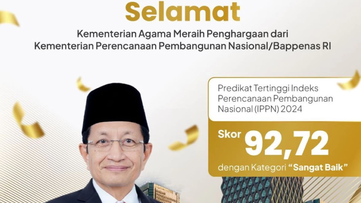 Kemenag Raih Predikat Sangat Baik Penilaian Indeks Perencanaan Pembangunan Nasional 2024