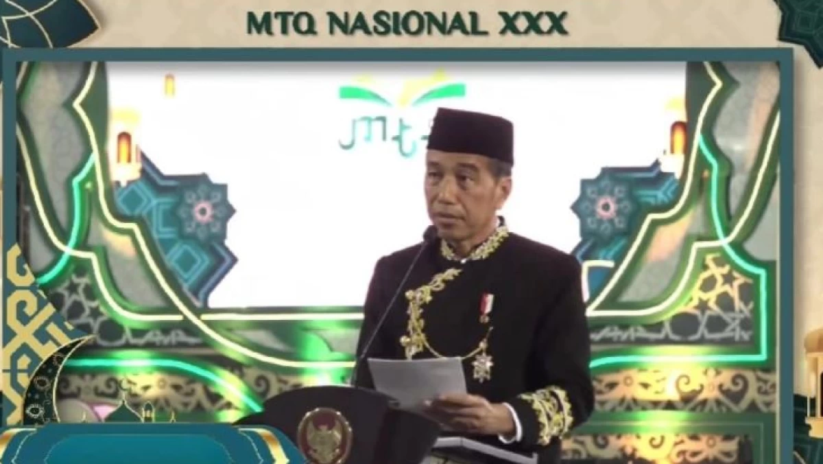 Presiden Jokowi: MTQ Nasional Ke-30 Momentum Perkuat Moral dan Spiritual Bangsa