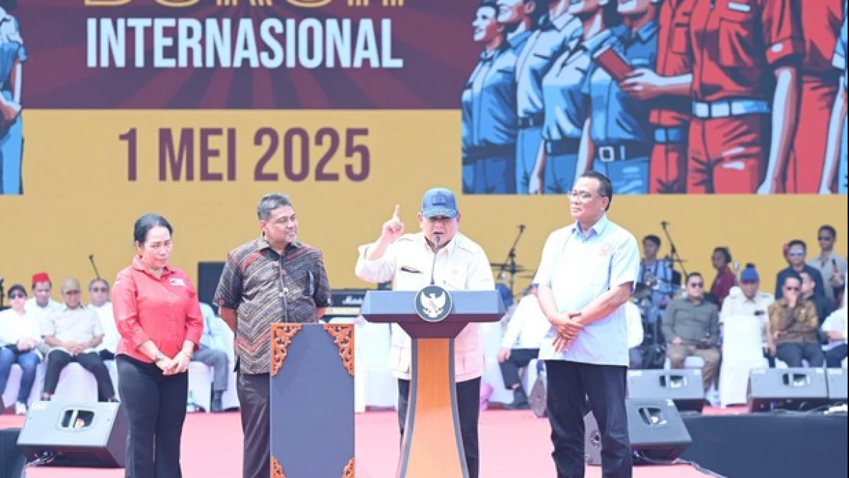 Transkrip Lengkap Sambutan Presiden RI pada Peringatan Hari Buruh Internasional 2025