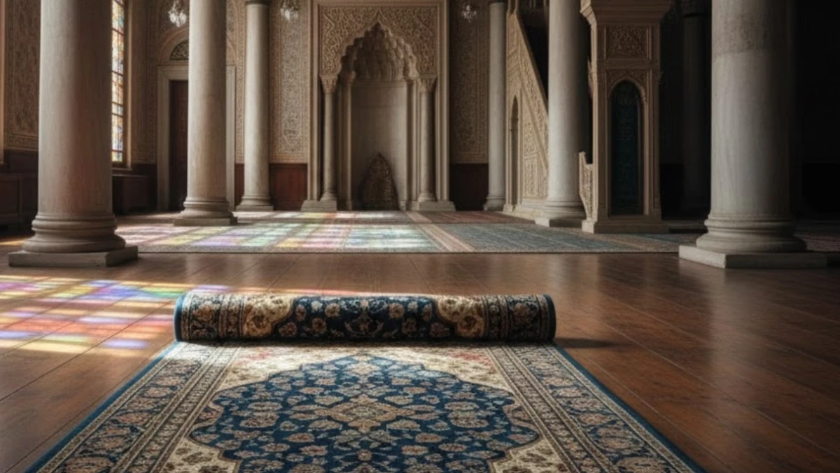 Viral, Kaveling Tempat Sholat Tarawih di Masjid, Bagaimana Hukumnya?