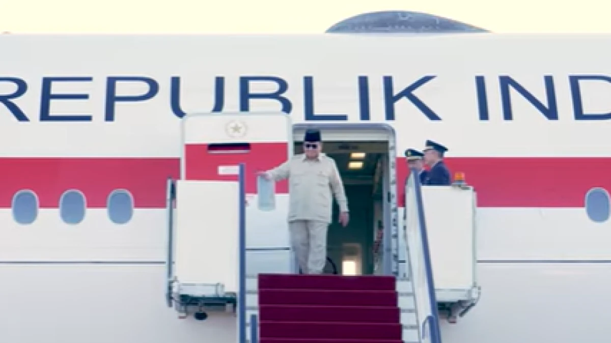 Tiba di Mesir, Prabowo Hadiri KTT Sharm El-Sheikh untuk Perdamaian Gaza