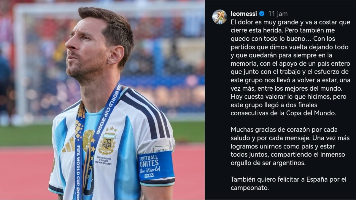 Messi Ungkap Kekecewaan dan Sakit Hatinya yang Dalam Setelah Kalah di Final Piala Dunia