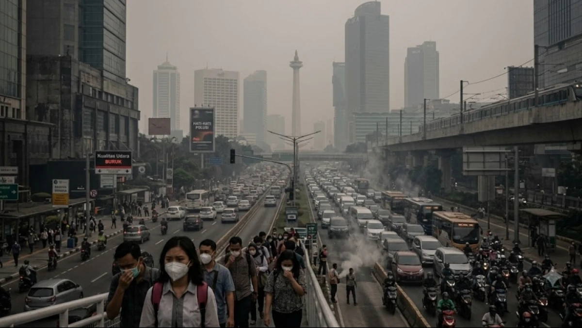Udara Jakarta Pagi Ini Terburuk Keempat di Dunia Setelah Lahore Pakistan