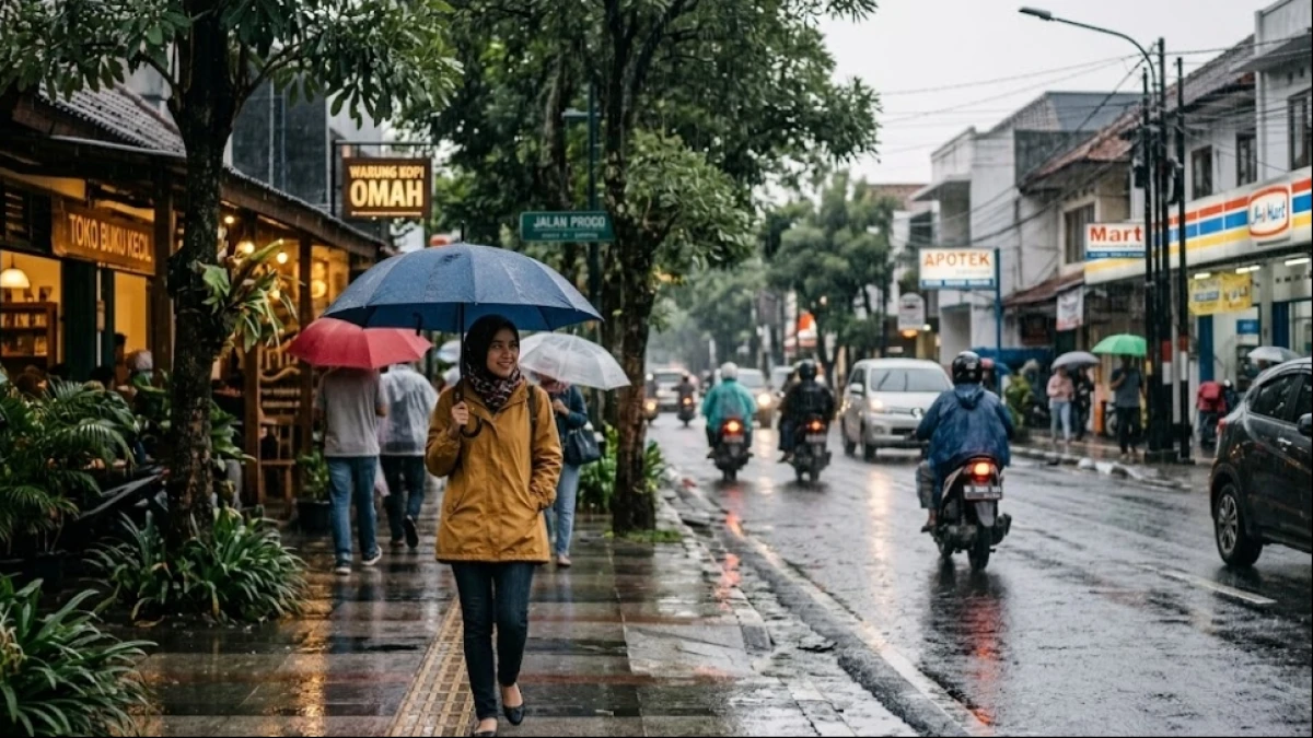 Prakiraan Cuaca, Hari Ini DKI Jakarta Diprediksi Berawan dan Hujan Ringan