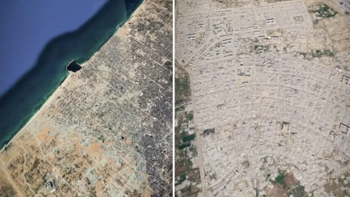 Citra Satelit Ungkap Sebegini Parah Kehancuran Jalur Gaza, Semua Rata dengan Tanah
