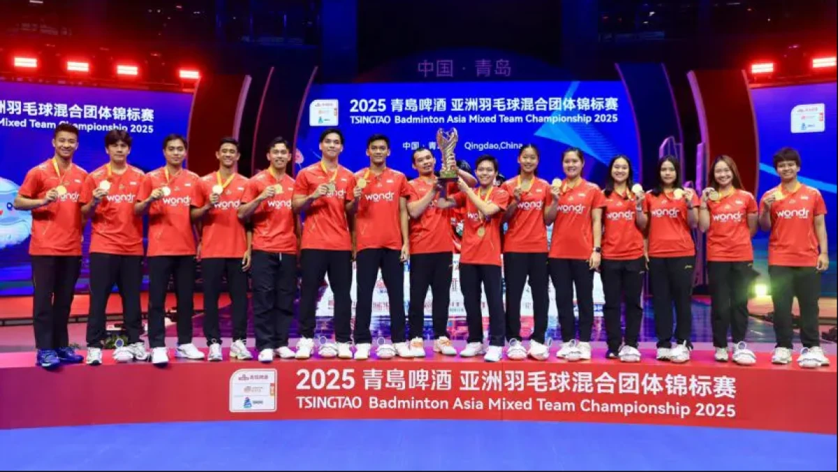 Indonesia Juara BAMTC 2025, Menang 3-1 Atas China di Final