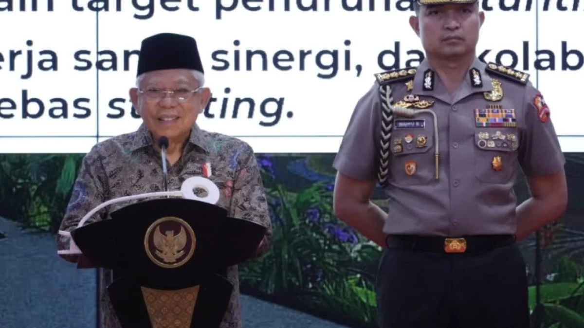 Wapres KH Ma'ruf Amin Minta Semua Pihak Bersinergi Tekan Stunting