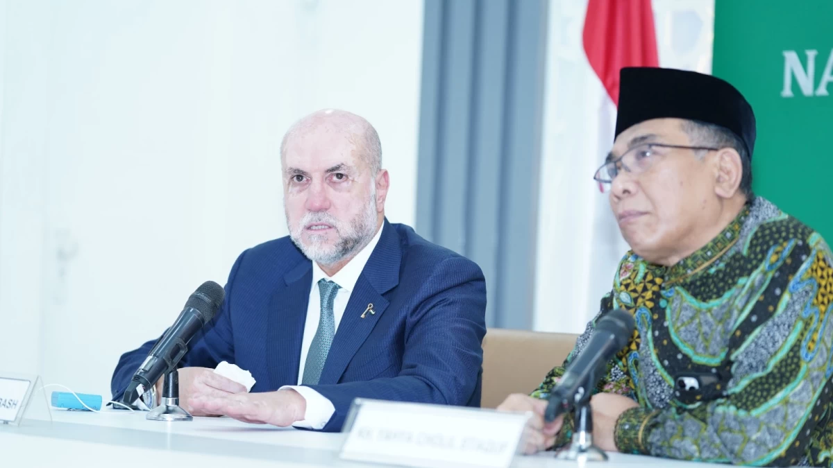 Penasihat Presiden Palestina Mahmoud Al Habbash Temui Ketum PBNU