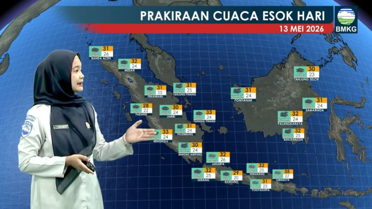 Bibit Siklon 96W Picu Potensi Hujan Lebat di Sejumlah Wilayah Indonesia Rabu 13 Mei 2026