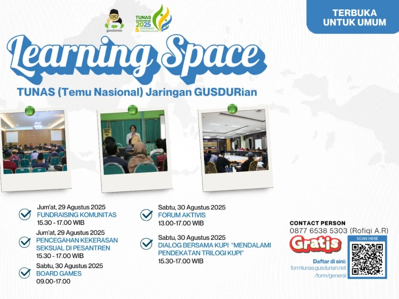 Temu Nasional GUSDURian Hadirkan Ruang Belajar Pencegahan Kekerasan Seksual di Pesantren, hingga Digital Security Training