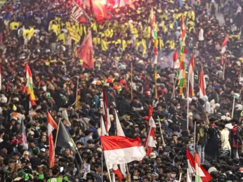 Aksi Menuju Indonesia Bangkrut di Bundaran HI, Alarm Keras Kondisi Ekonomi dan Kebijakan Prabowo-Gibran