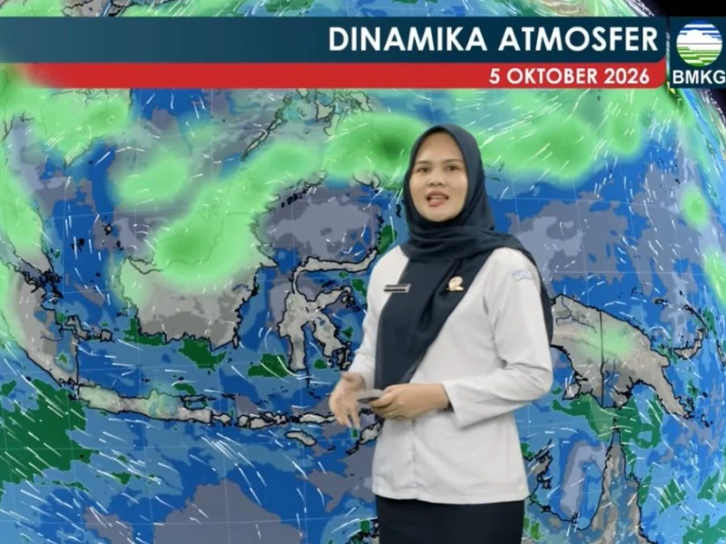 Prediksi Hujan Lebat Lokal, Gelombang Tinggi hingga Banjir Rob pada Senin 5 Oktober 2026
