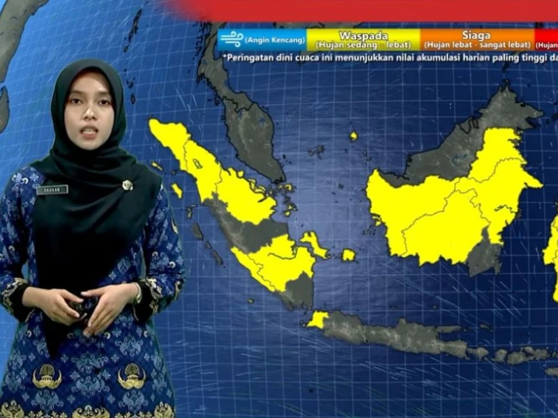 Hujan Lebat Berpotensi Guyur Tanjung Selor, Petir Ancam Manado dan Ternate pada Kamis 18 Juni 2026