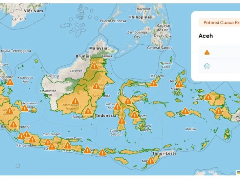 BMKG Peringatkan Cuaca Ekstrem 4–5 Maret, Jawa hingga NTT Berpotensi Hujan Lebat dan Angin Kencang