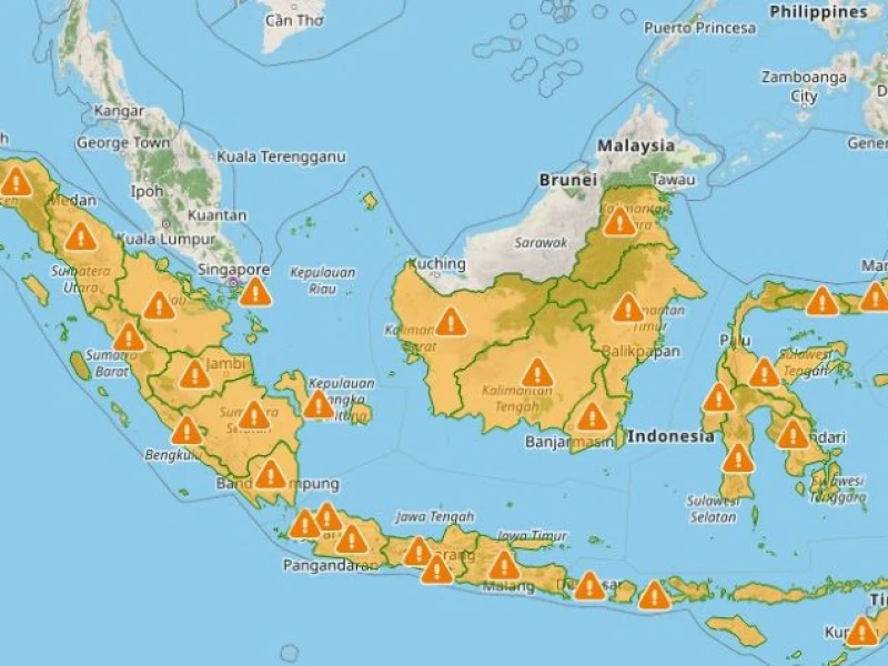 Waspada Potensi Cuaca Ekstrem 1–3 Februari 2026 dari Aceh sampai Papua