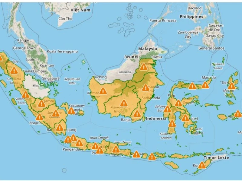 Prediksi Cuaca Ekstrem Awal Pekan: Hujan Lebat Berpotensi Terjadi di Beberapa Provinsi pada 9–10 Maret 2026