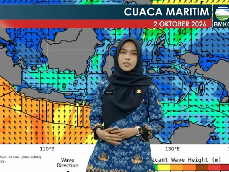 BMKG: Waspadai Hujan Lebat dan Gelombang hingga 4 Meter pada Jumat 2 Oktober 2026 di Beberapa Wilayah