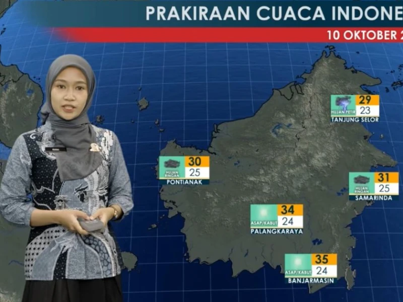 Prediksi Hujan di Sumatra, Jawa, Kalimantan, hingga Papua pada Sabtu 10 Oktober 2026