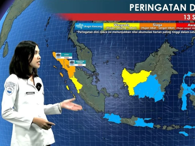 BMKG Prediksi Hujan Lebat hingga Sangat Lebat di Aceh dan Sumut pada Minggu 13 September 2026
