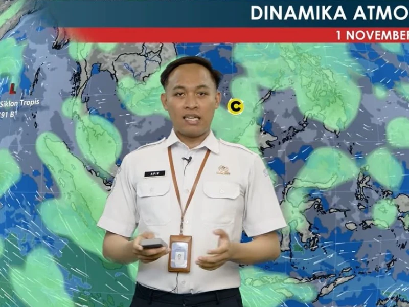 BMKG Prakirakan Hujan di 28 Wilayah Indonesia pada Minggu 1 November 2026