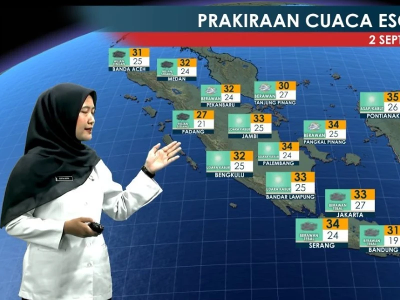 Pediksi BMKG: Hujan Lebat hingga Sangat Lebat di Sumatera Utara Rabu 2 September 2026