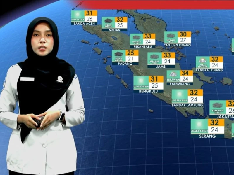 BMKG Prediksi Hujan Ringan di Medan, Padang, Mamuju, Jayapura, Jayawijaya pada Minggu 23 Agustus 2026